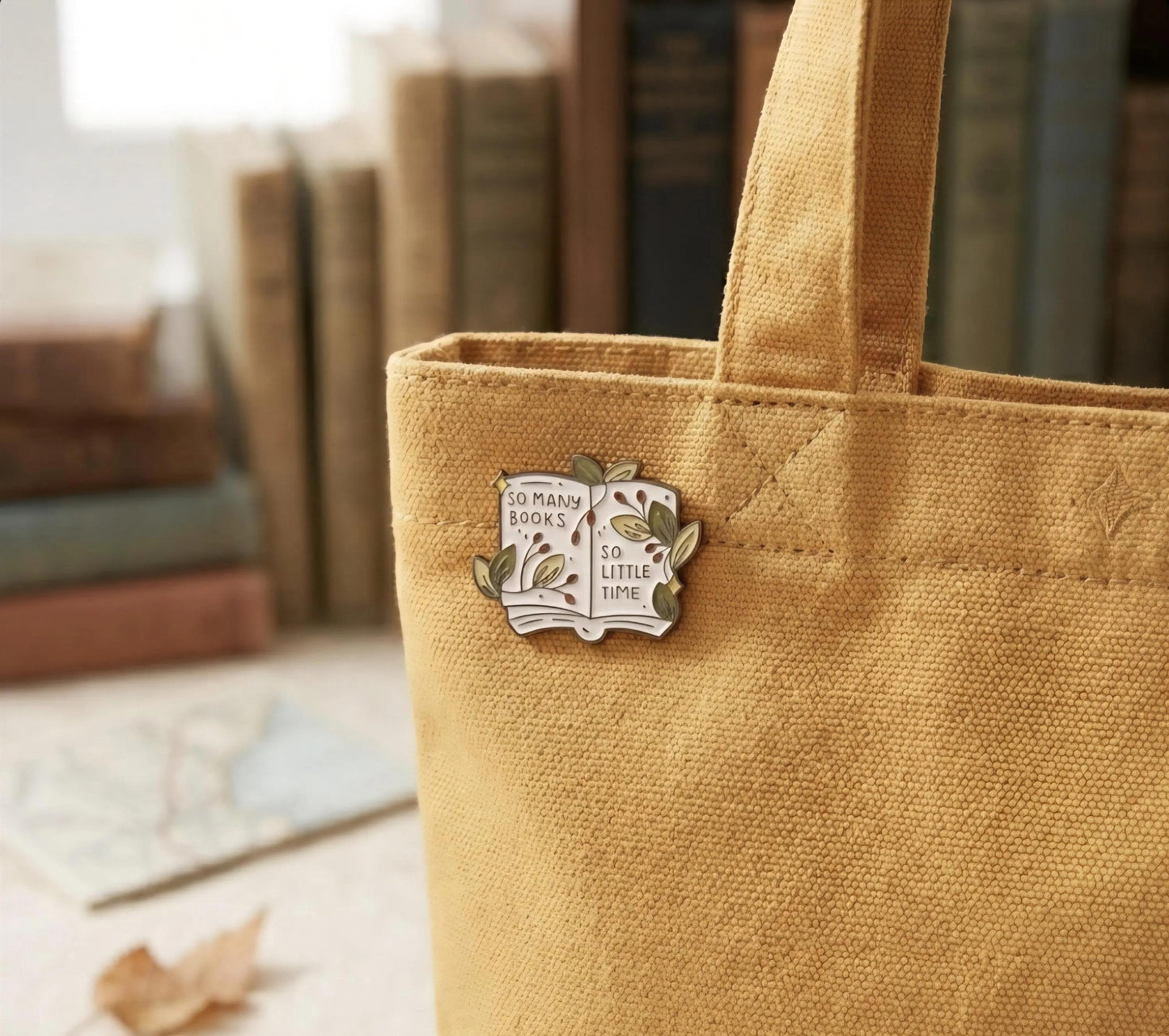 Book Lover Enamel Pin - So Many Books So Little Time Lapel Pin - Cute Reader Gift - Aesthetic Bibliophile Accessory - Literary Bookish Gift