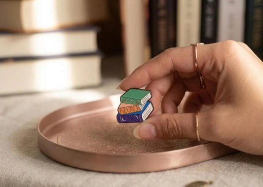 Colorful Book Pile Enamel Pin - Cute To be Read Book Pin, Bibliophile Gift for Readers, Bookish Accessories, Book Lover Gifts, Bookworm gift
