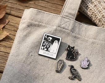 Spooky Ghost & Skeleton Pin