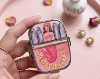 Mermaid Sardines Pill Case