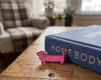 Pink Dachshund Enamel Pin