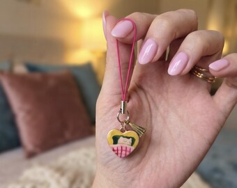 Cozy Napper Cat Phone Charm
