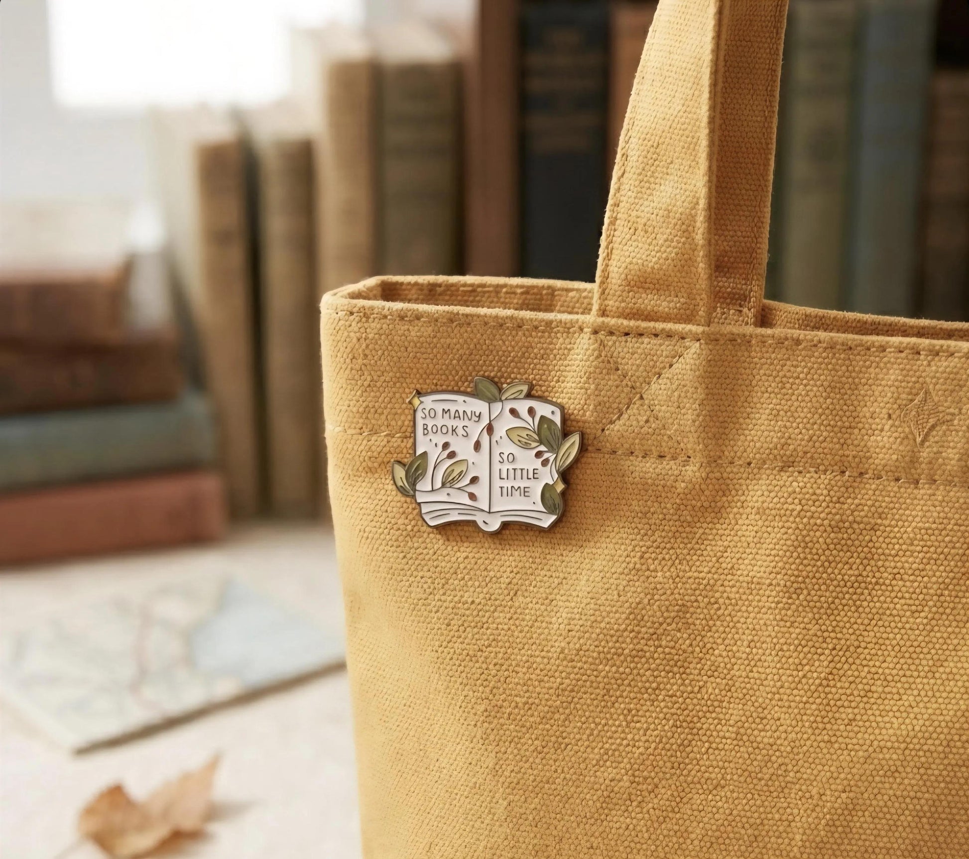 Book Lover Enamel Pin - So Many Books So Little Time Lapel Pin - Cute Reader Gift - Aesthetic Bibliophile Accessory - Literary Bookish Gift